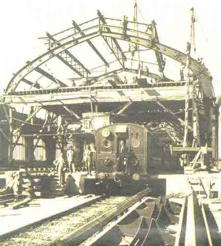 The construction of the S.A.P. (Athens-Piraeus Railways) station in Piraeus, later renamed to I.S.A.P. (Athens-Piraeus Electric Railways), which was inaugurated in 1928.