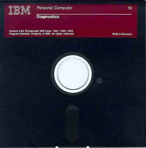 A diskette containing diagnostic tools for IBM personal computers.